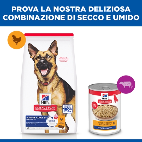 Hill's Science Plan - Large Breed - Mature Adult 6+ - Pollo