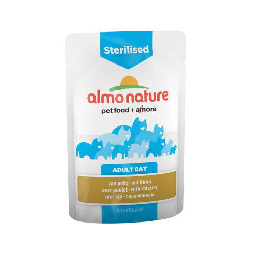 Almo Nature Sterilised Katzenfutter - Frischebeutel - Kabeljau - 30 x 70 g