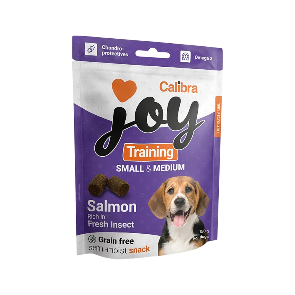 Calibra Joy Dog Training Snacks Small & Medium Breed - Salmon & Insect - 150 g