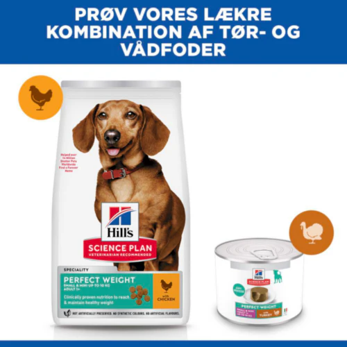 Hill's Science Plan Small & Mini - Perfect Weight Adult - Kalkun - Dåse