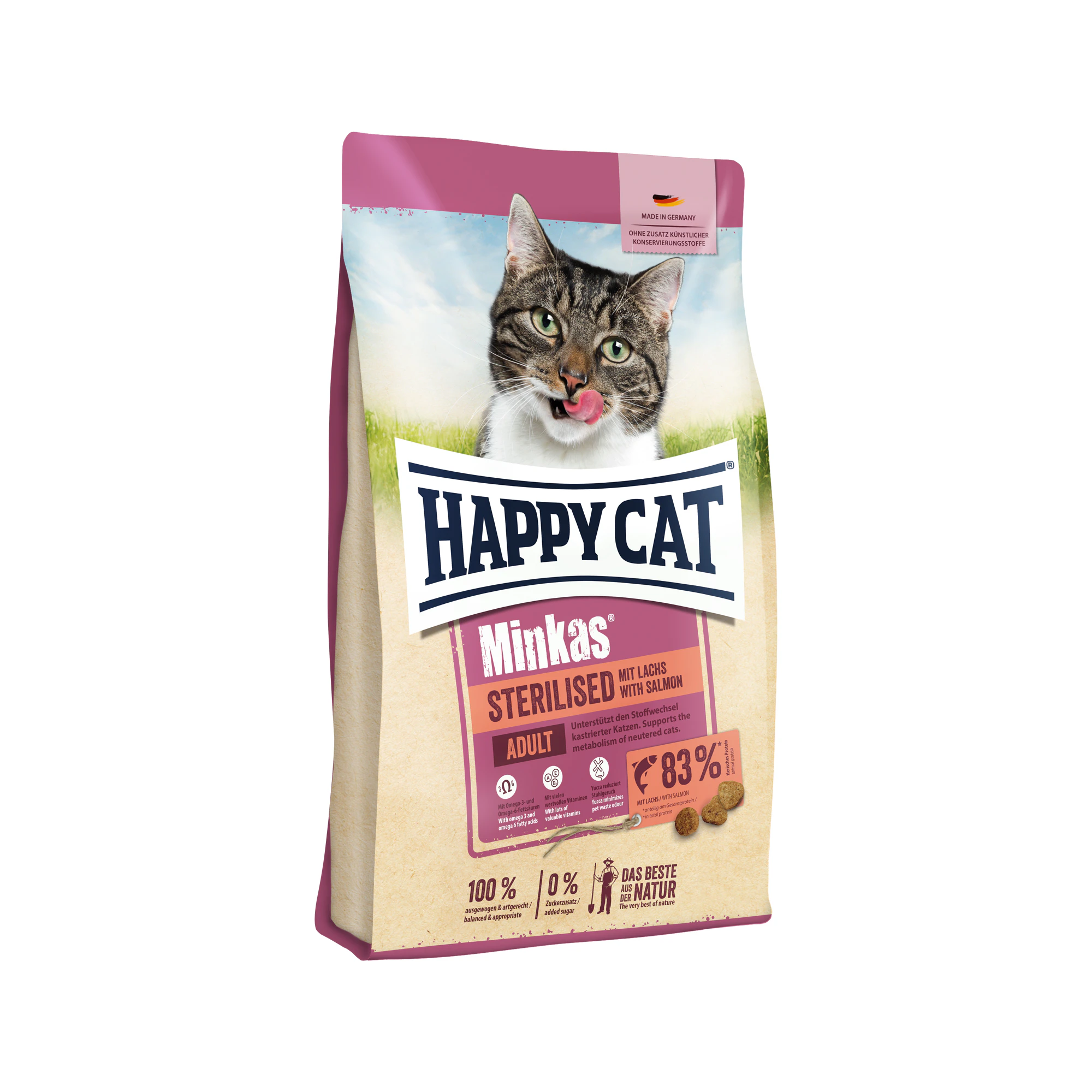 Happy Cat Minkas Adult Sterilised - Zalm