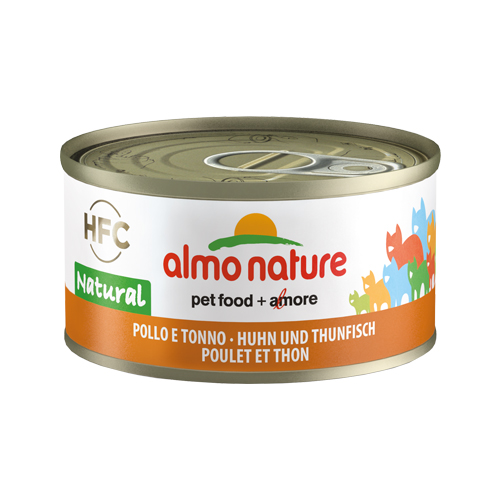 Almo Nature HFC 70 Natural Katzenfutter - Dosen - Hühn und Thunfisch