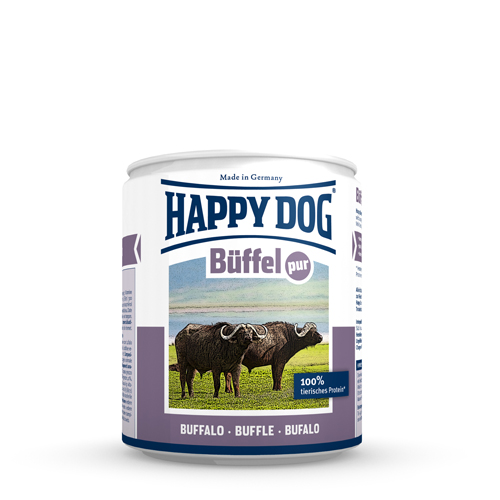 Happy Dog Pur Hundefoder - Dåser - Bøffel - 12 x 400 g