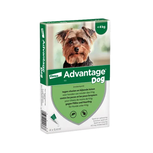 Advantage 40 hond < 4kg - 4 x 0.4 ml