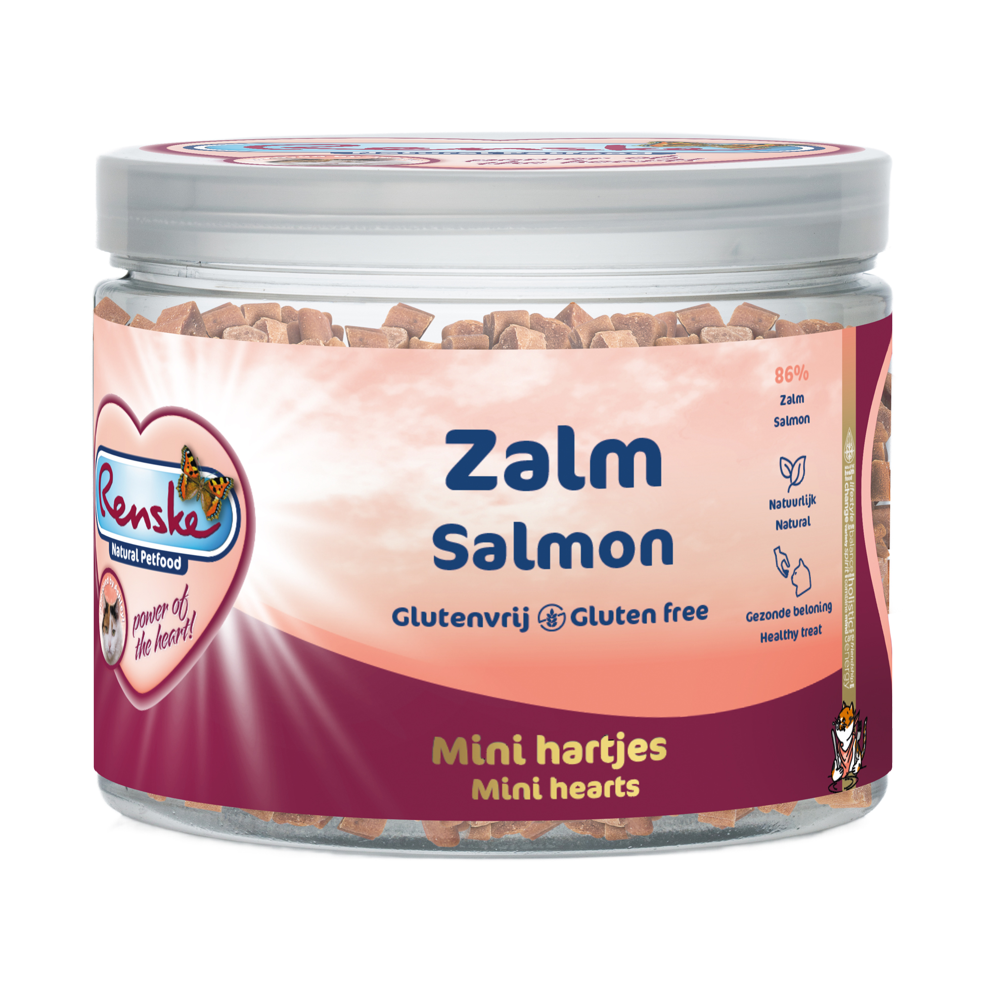 Friandises Santé Renske : Petit Cœurs à la Viande pour Chats