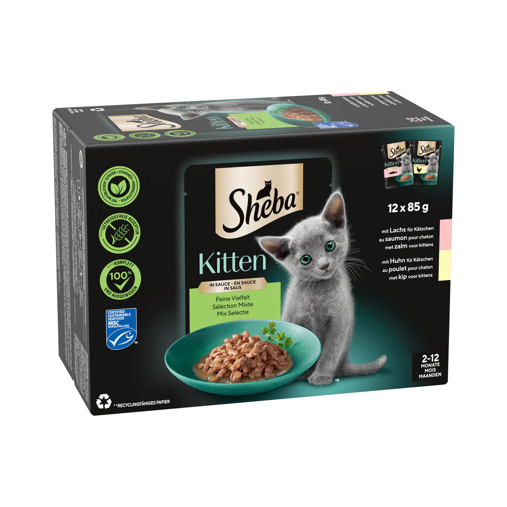 Sheba Kitten Mix Selection i Sauce