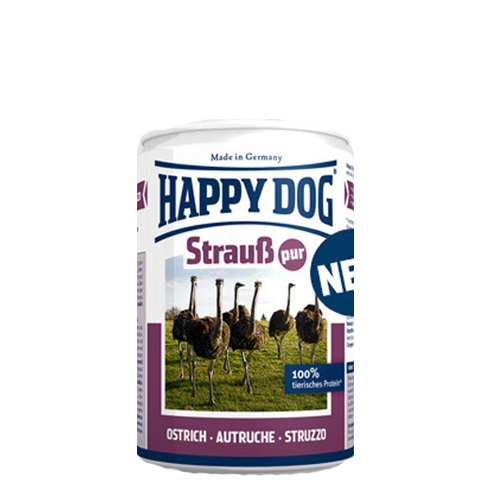 Happy Dog Pure - Hundefoder - Struds - 6 x 400 g