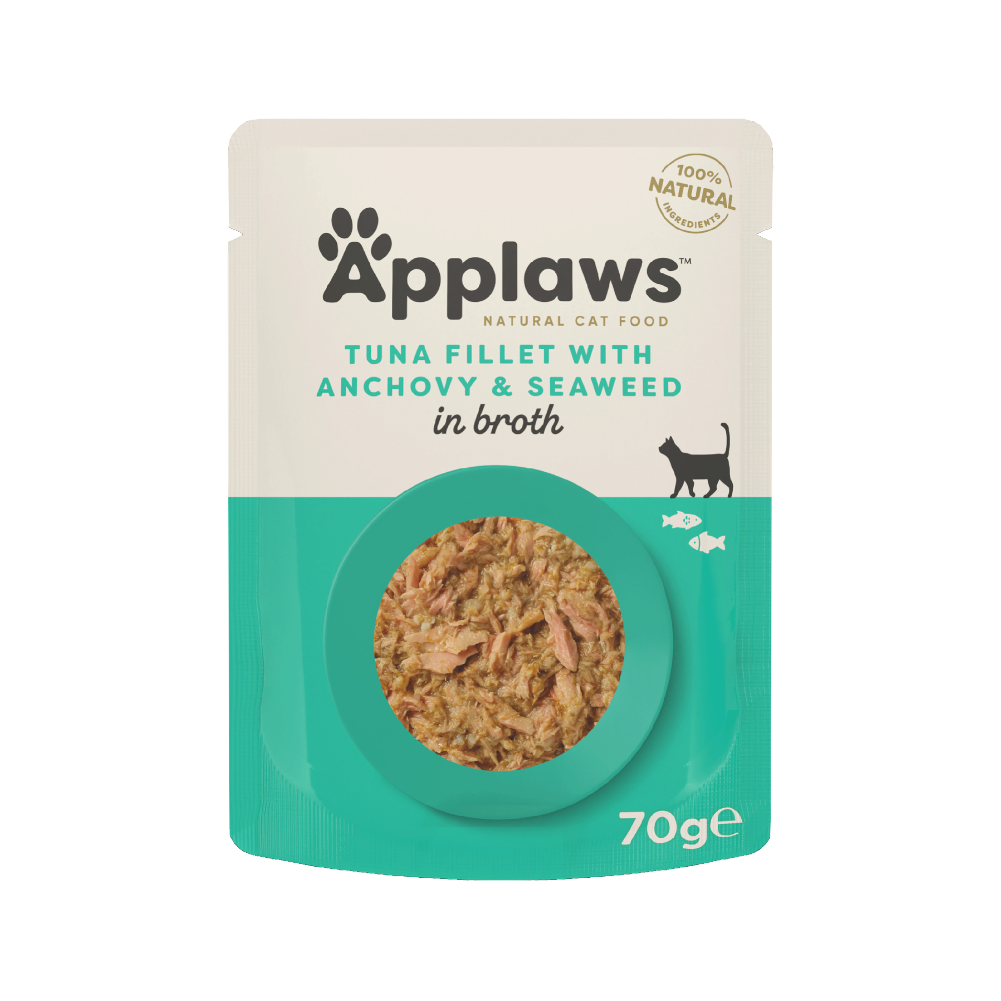 Applaws Cat Food - Tuna Fillet & Anchovy in Broth - 12x 70g