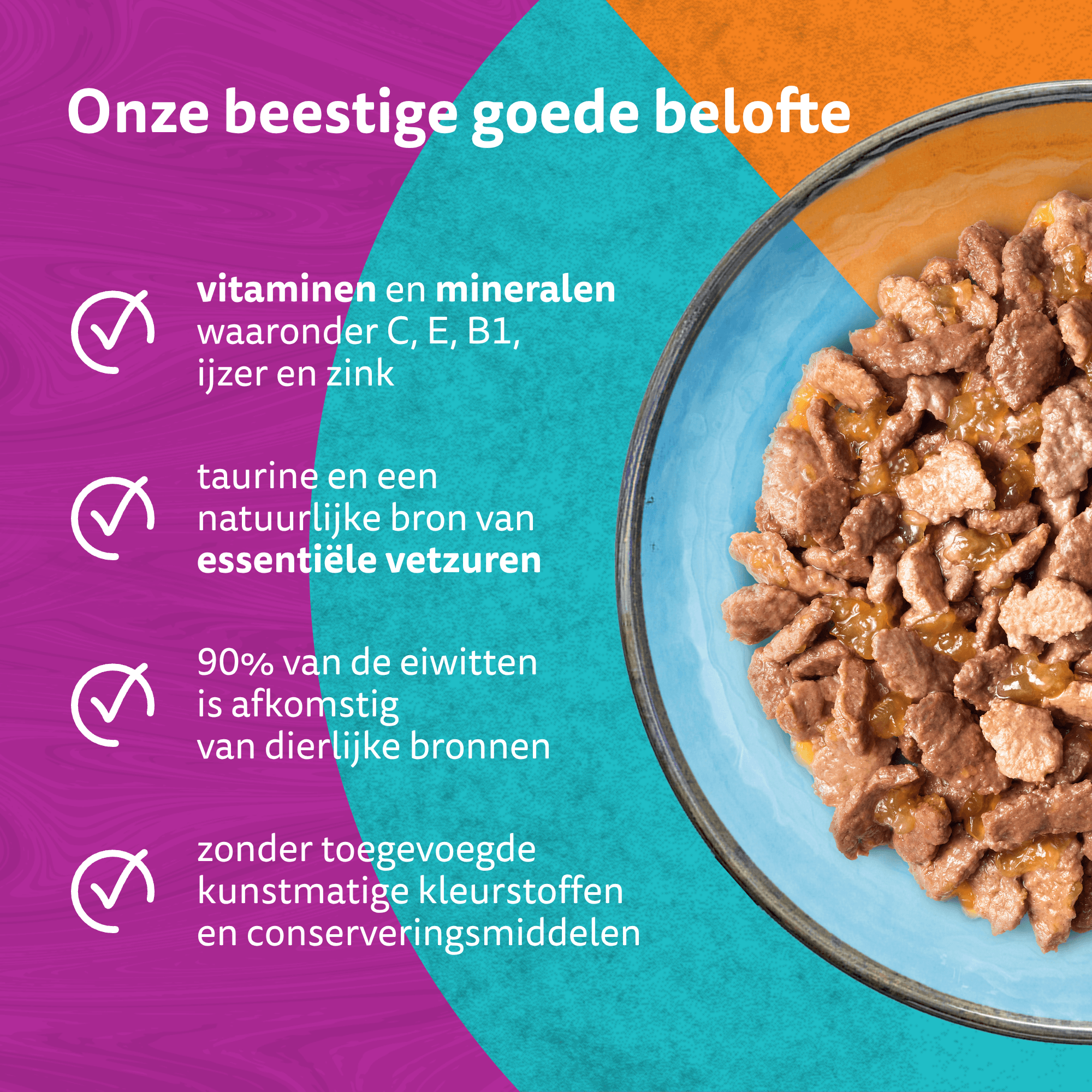 Whiskas 1+ Natvoer - Duo - Surf & Turf in Gelei