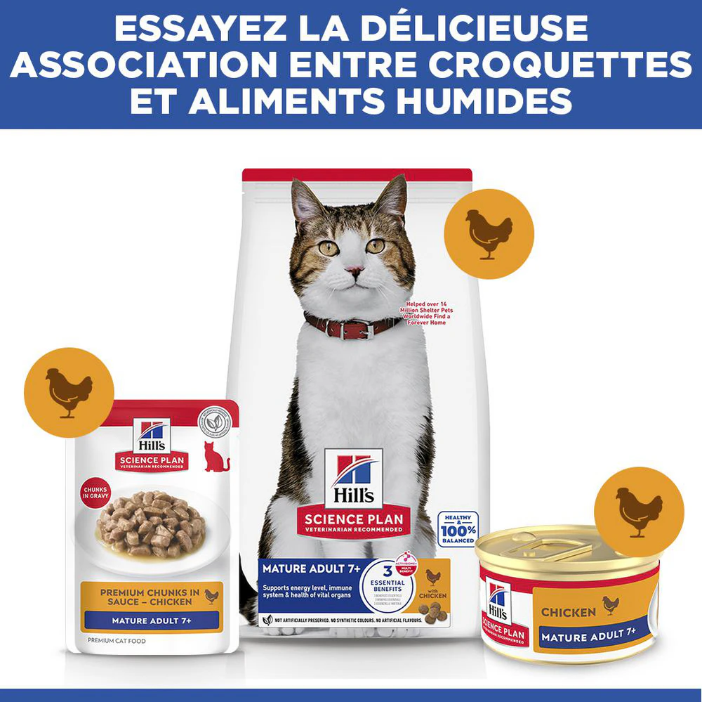 Hill's Science Plan Feline Mature Adult Premium Mousse - Poulet