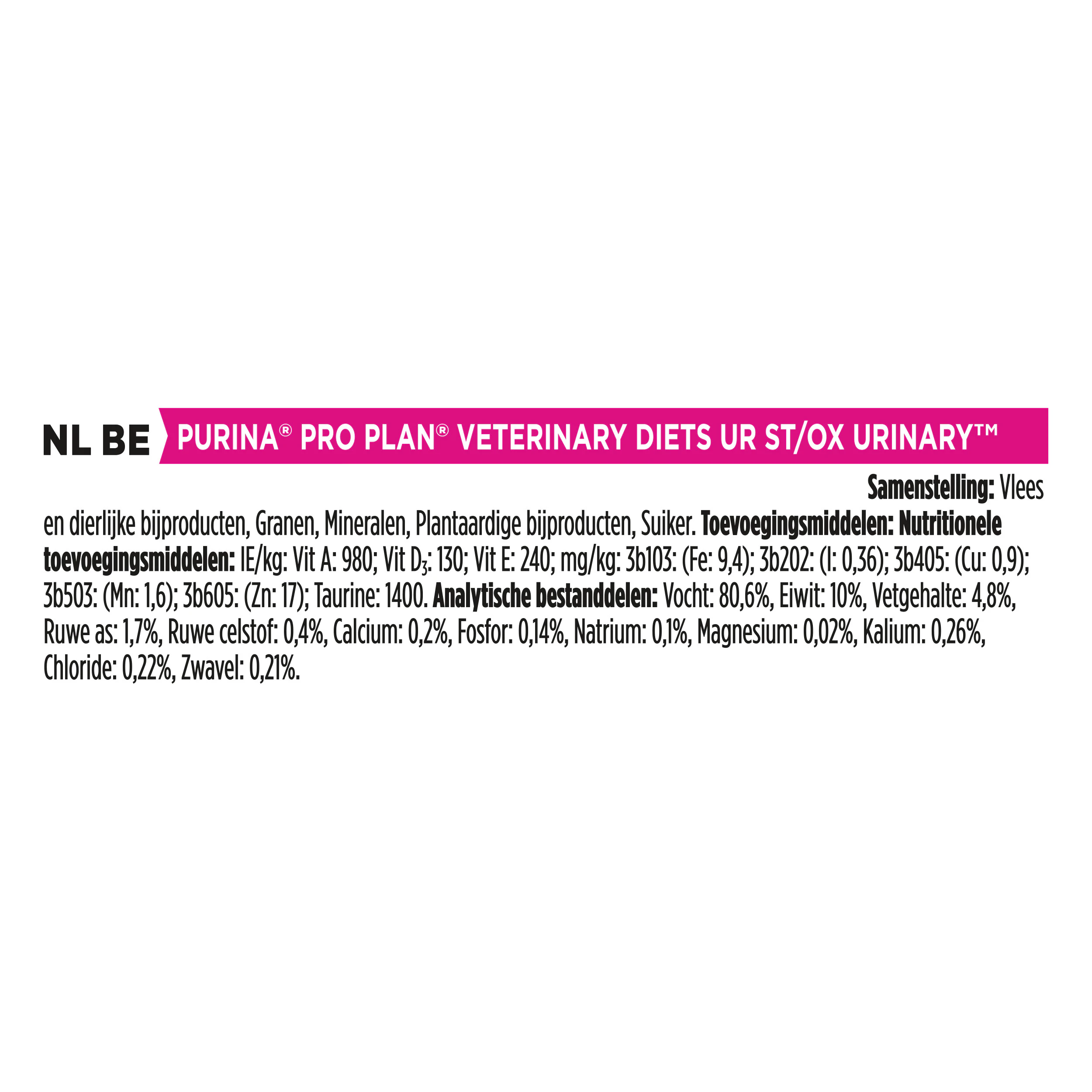 Purina Pro Plan VD UR Urinary Kat Blik - 24 x 195 g