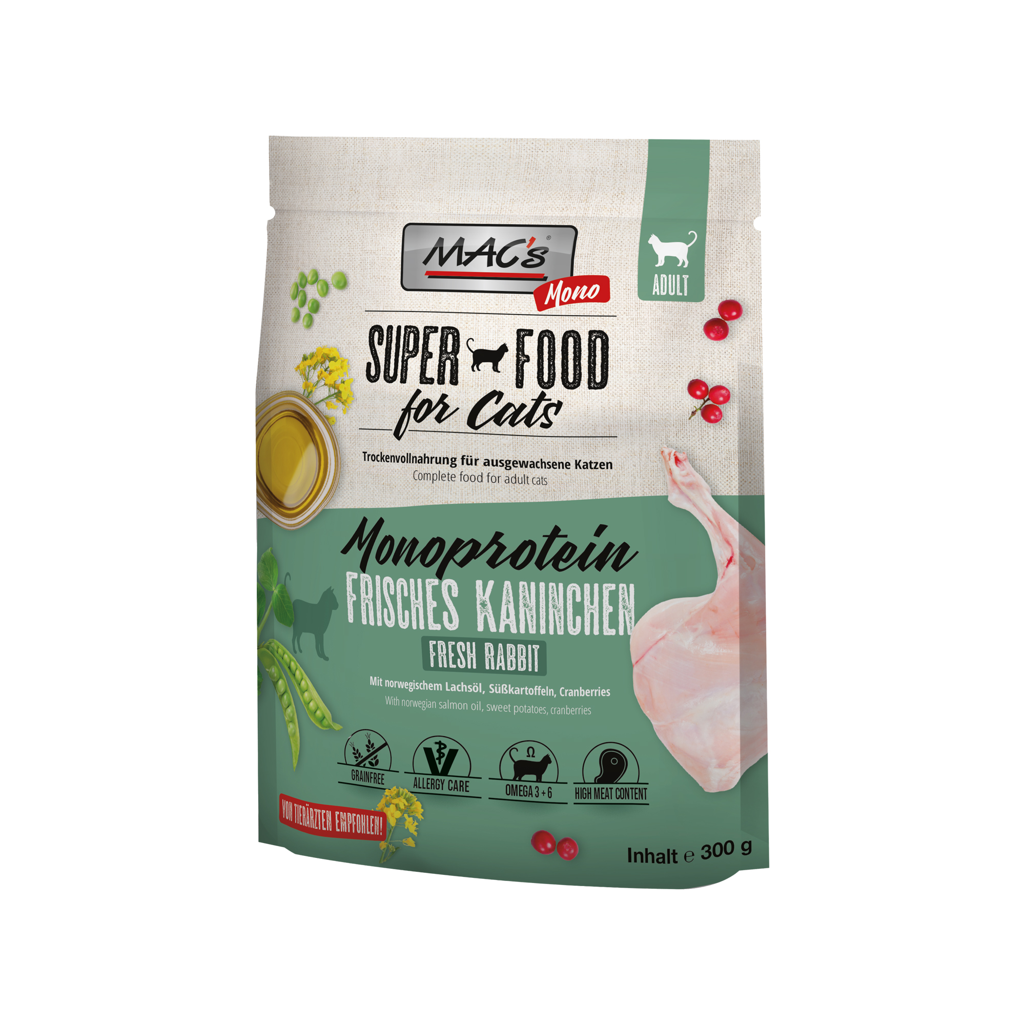 MAC's Adult Monoprotein Kattenvoer - Konijn - 300 g
