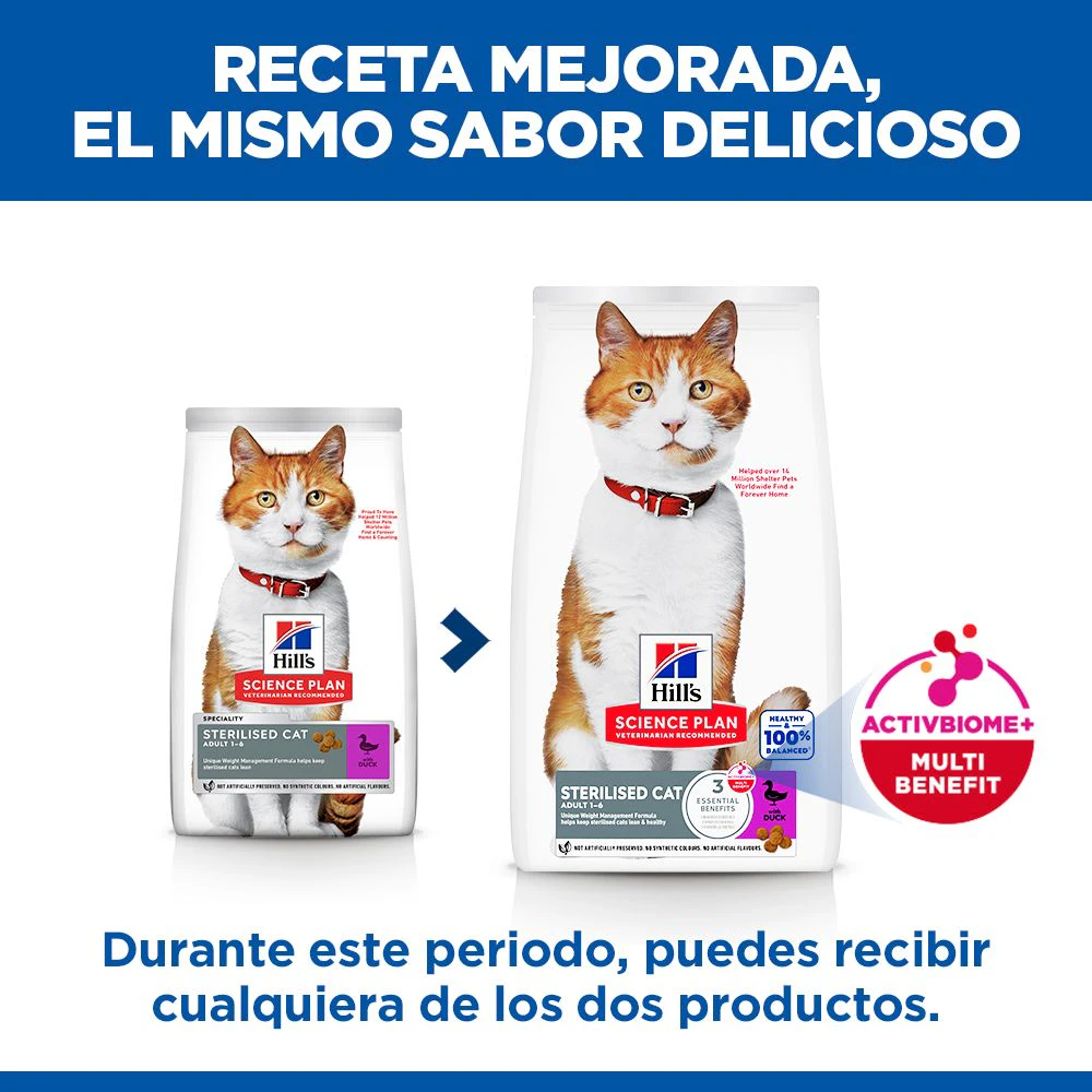 Hill's Science Plan Sterilised Cat - Adult - Pato