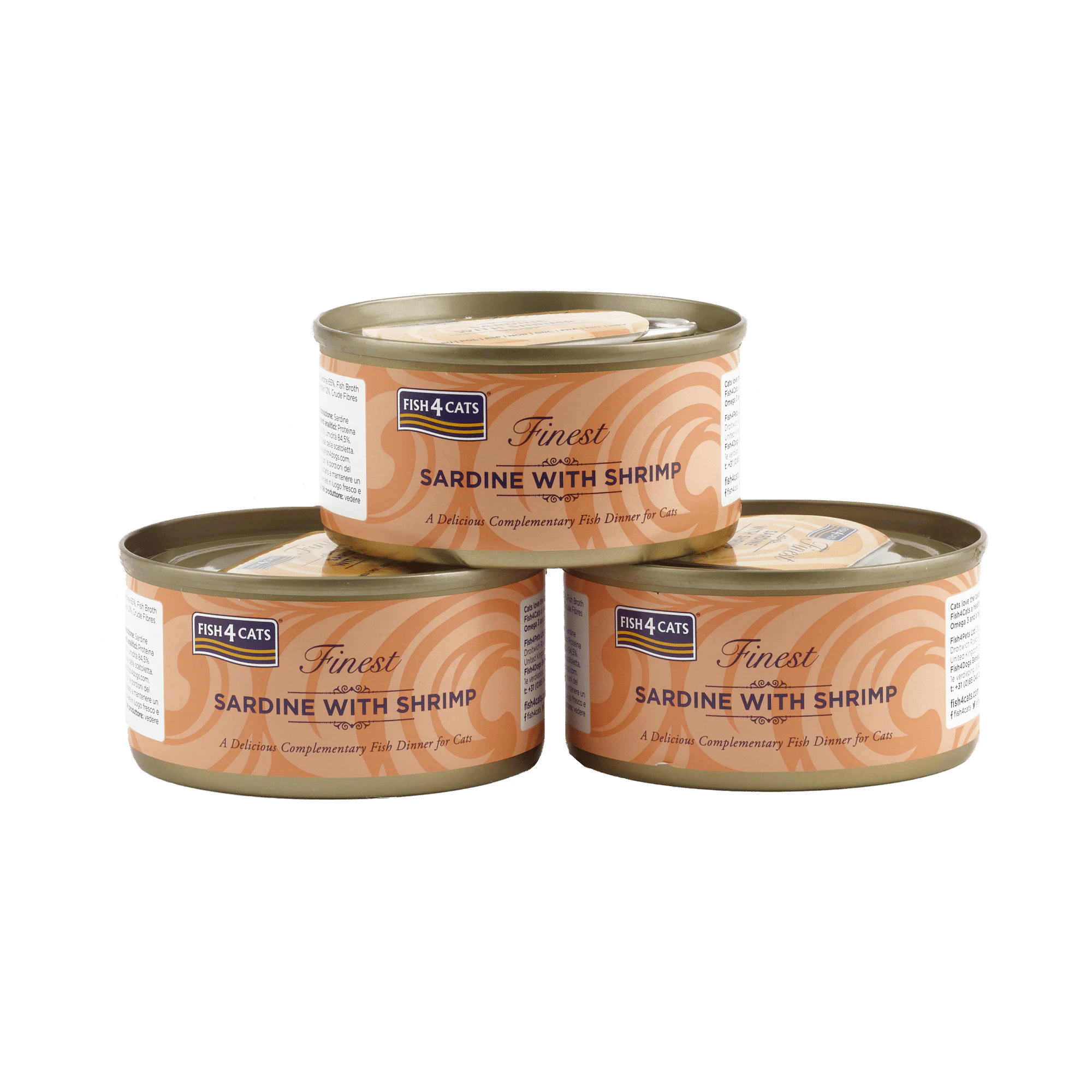 Fish4Cats Finest Adult Cat - Sardin med Rejer - 10 x 70 g