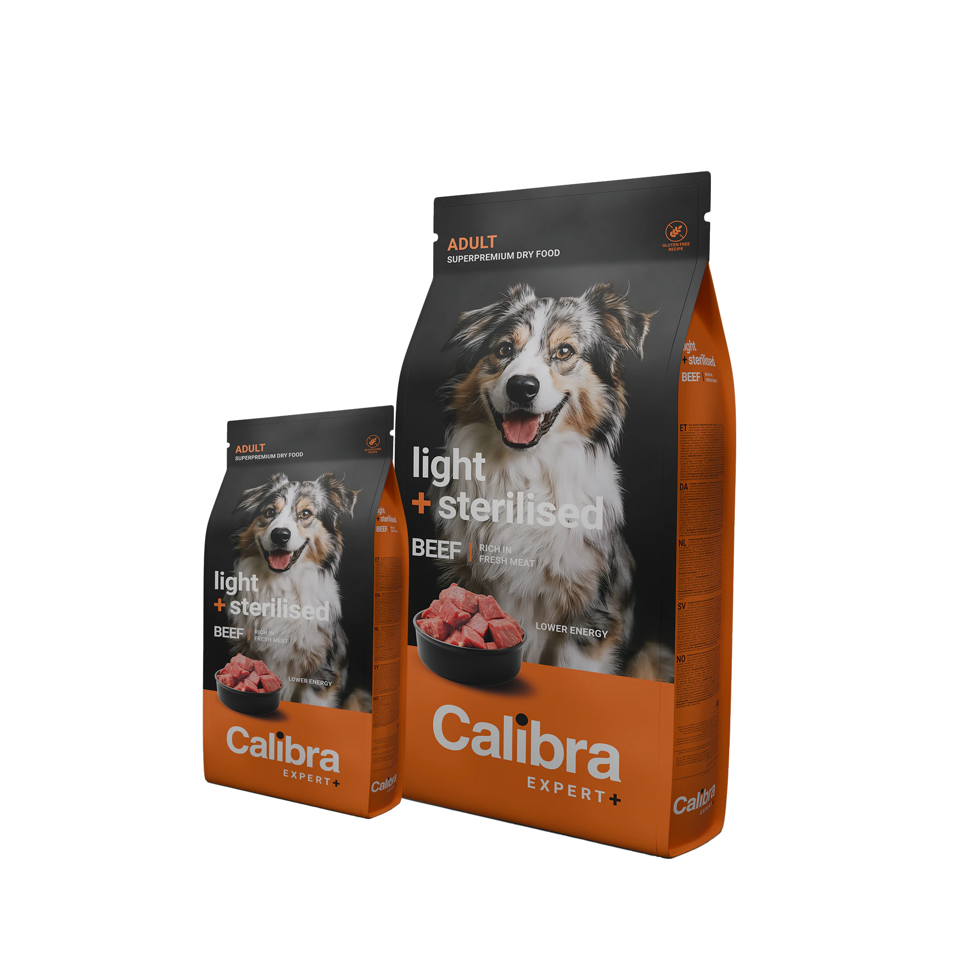 Calibra Dog Expert+ Adult Light & Sterilised - Manzo