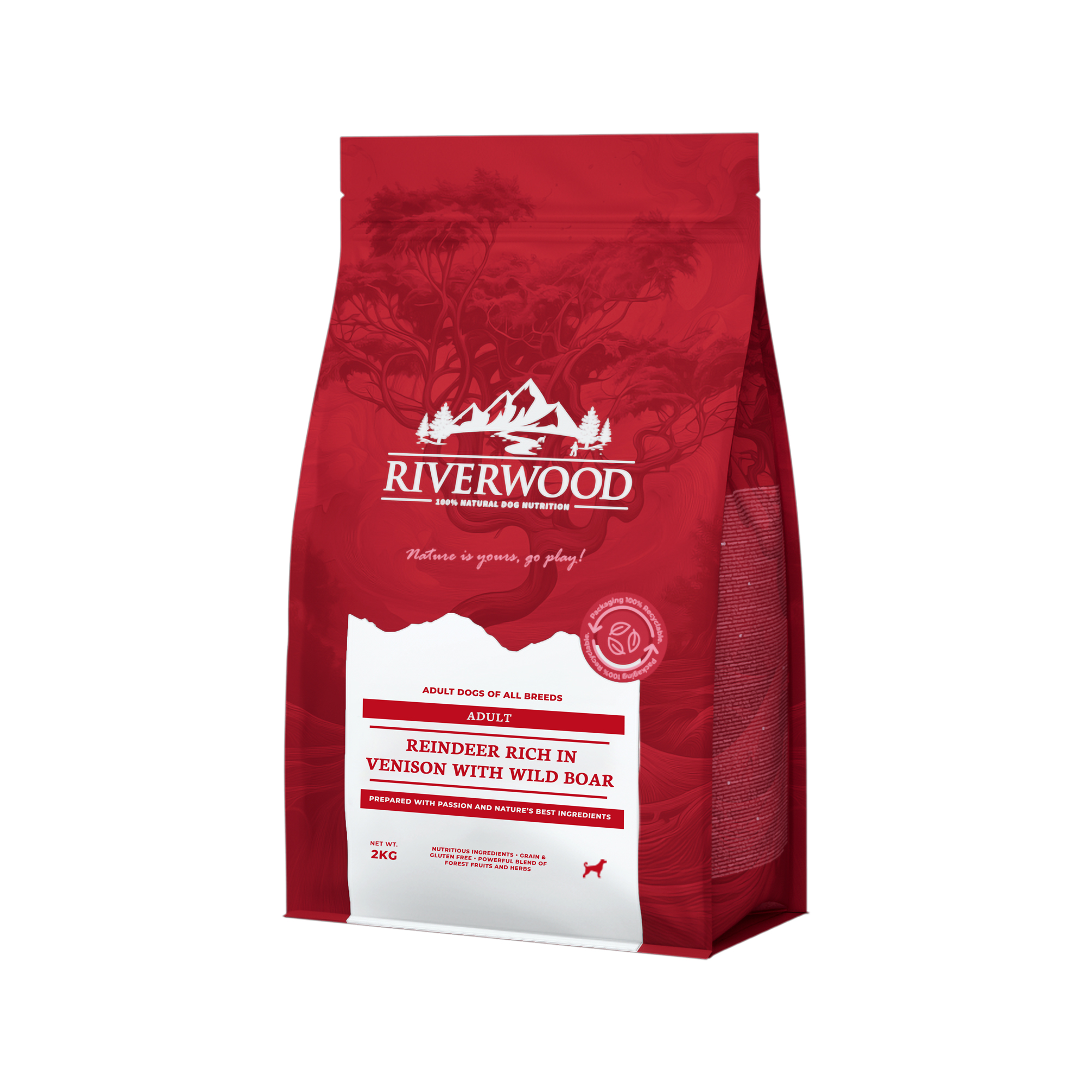 Riverwood Adult Hondenvoer -Rendier & Hert met Wild Zwijn