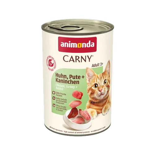 Animonda Carny Adult - Kylling med kalkun og kanin - 6 x 400 g