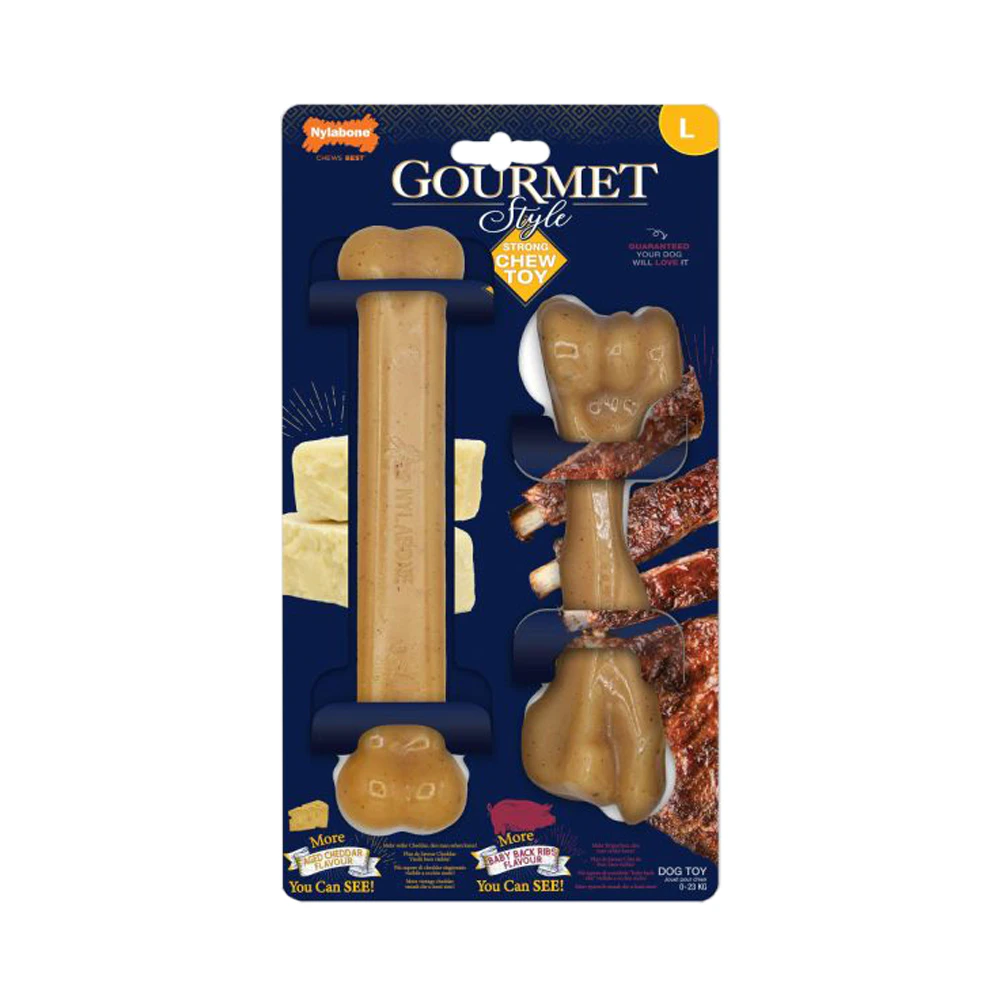 Nylabone Gourmet Strong Chew Cheddar & Ribs