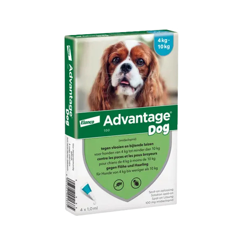 Advantage 100 hond 4-10kg - 4 x 1 ml