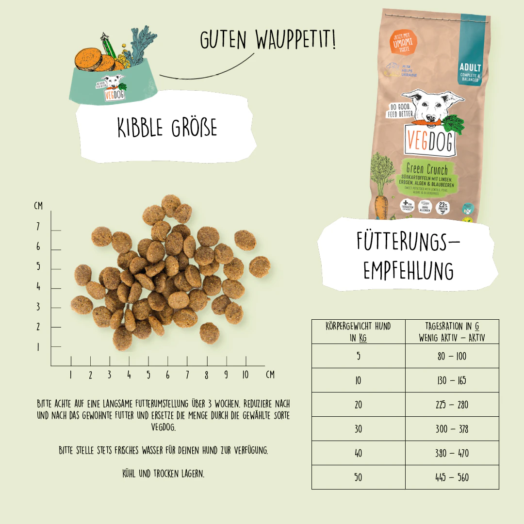VegDog Green Crunch Hundefutter