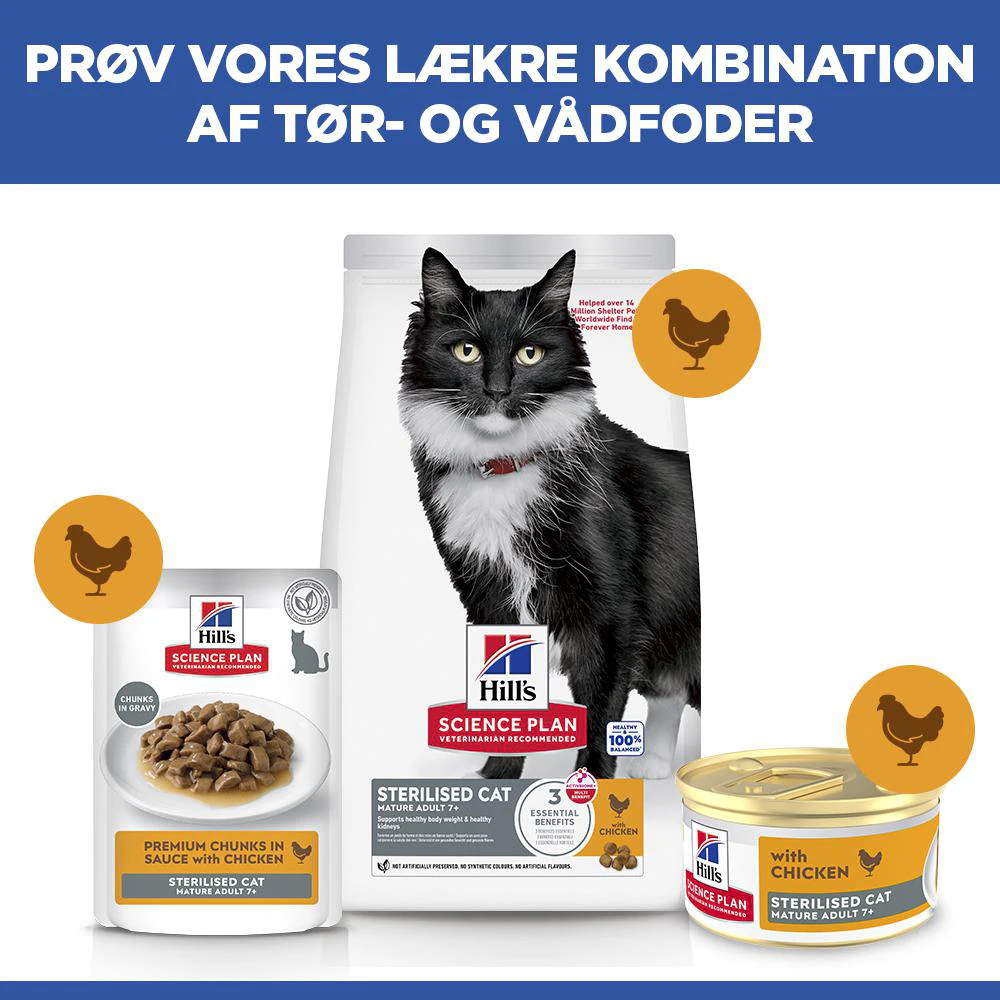 Hill's Science Plan Feline Sterilised Mature Adult Premium Mousse - Chicken