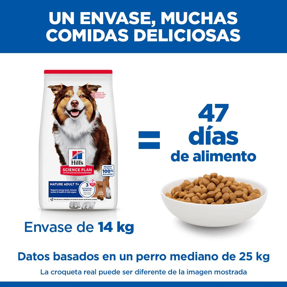 Hill's Science Plan - Medium - Mature Adult 7+ - Cordero y Arroz