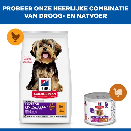 Hill's Science Plan Small & Mini - Sensitive Stomach & Skin Adult - Kip