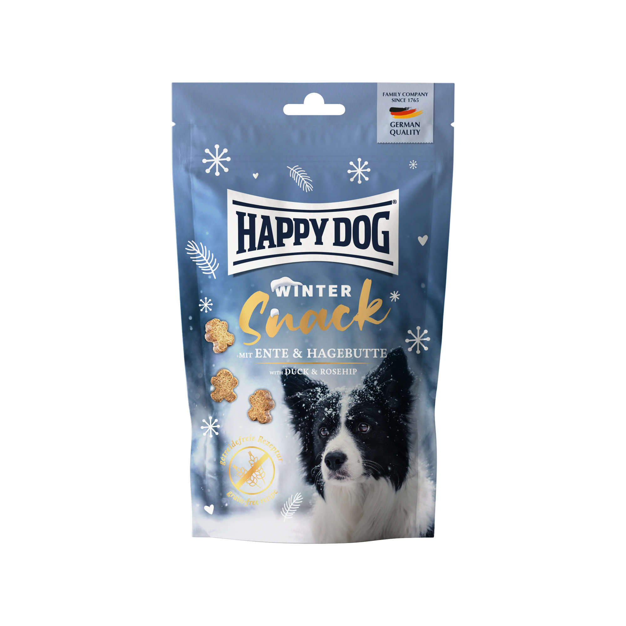 Happy Dog Wintersnack 2026 - Eend & Rozenbottel