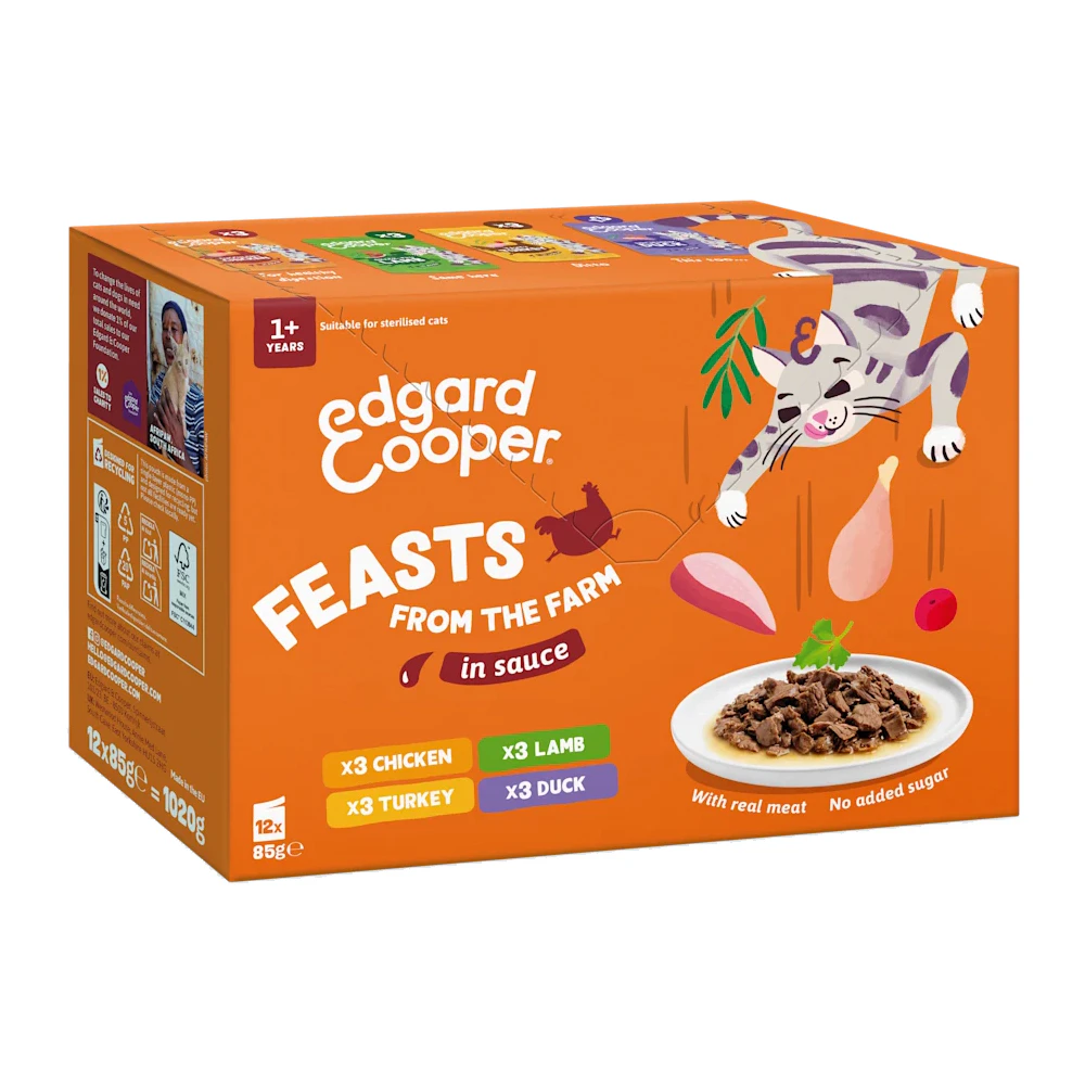 Edgard & Cooper Multipack - Catch of the Day in Saus - 12 x 85 g