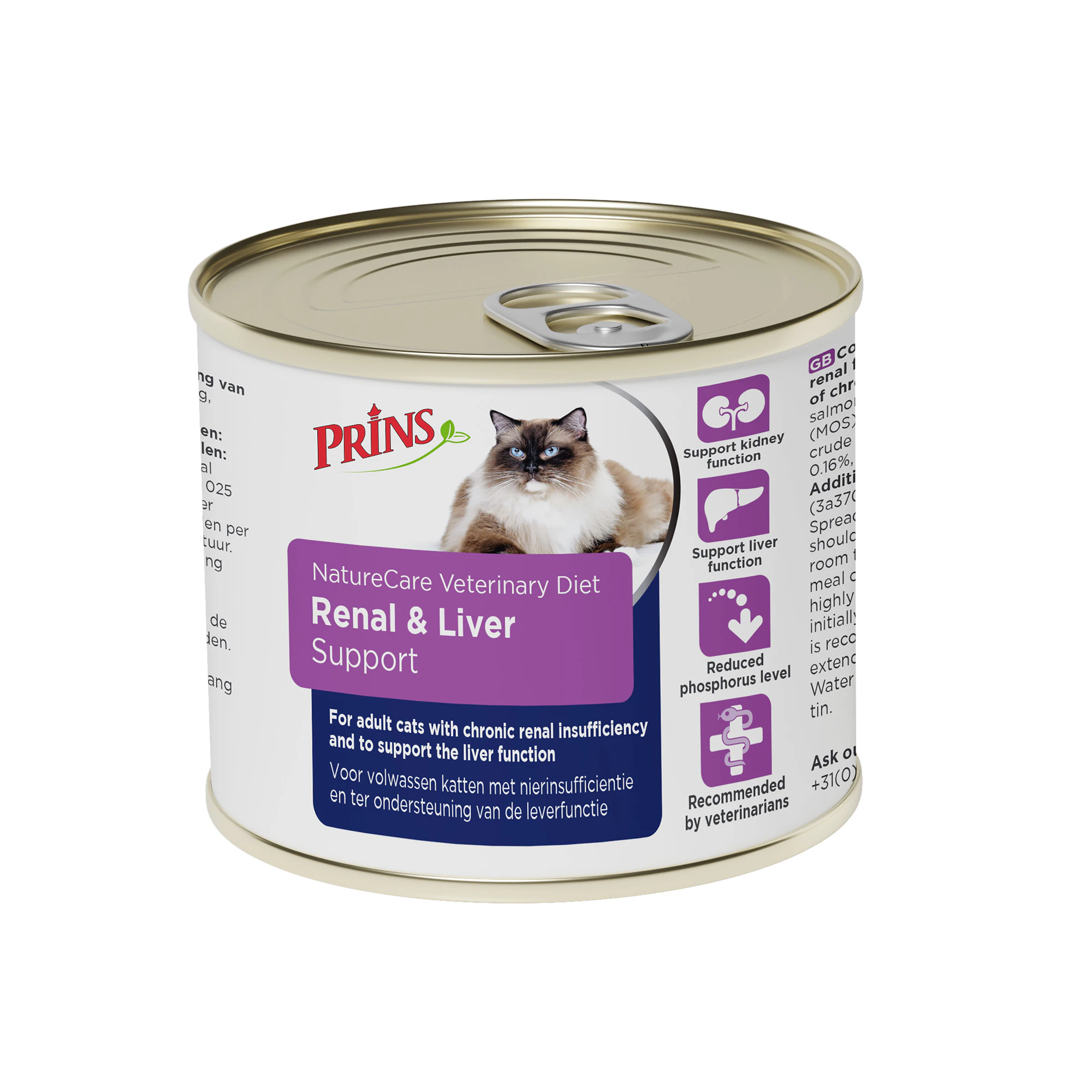 Prins NatureCare Veterinary Diet Cat Renal & Liver Support - 12 x 200 g