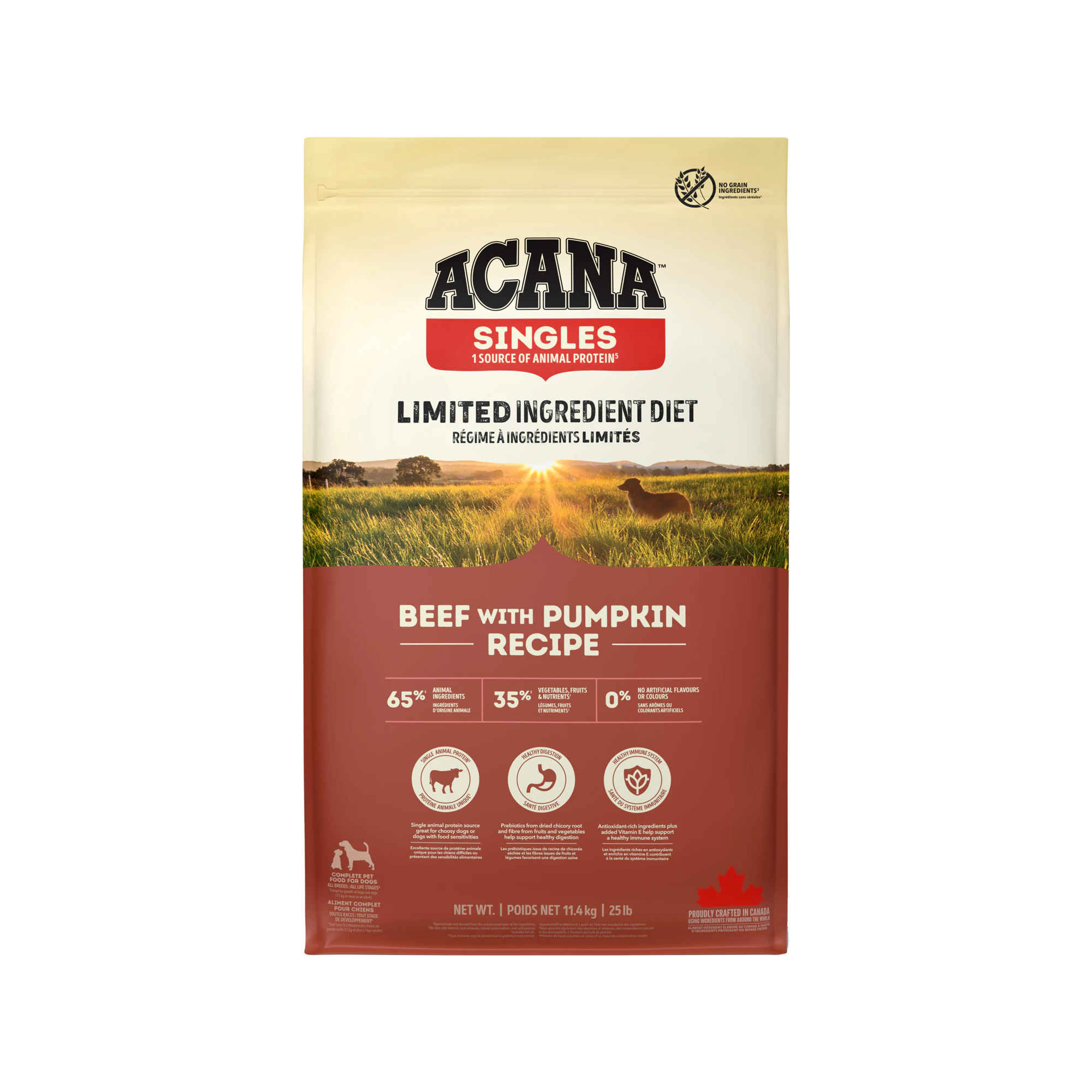 Acana Singles Beef with Pumpkin Dog - 11,4 kg