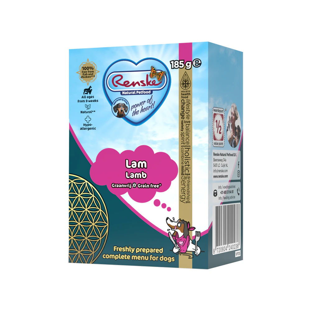 Renske Verse Maaltijd Bezzbożowy Pies - Jagnięcina - 6 x 185 g