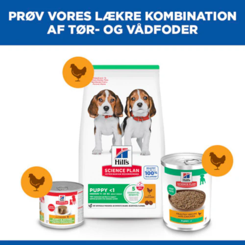 Hill's Science Plan - Medium - Puppy - Kylling - Dåse