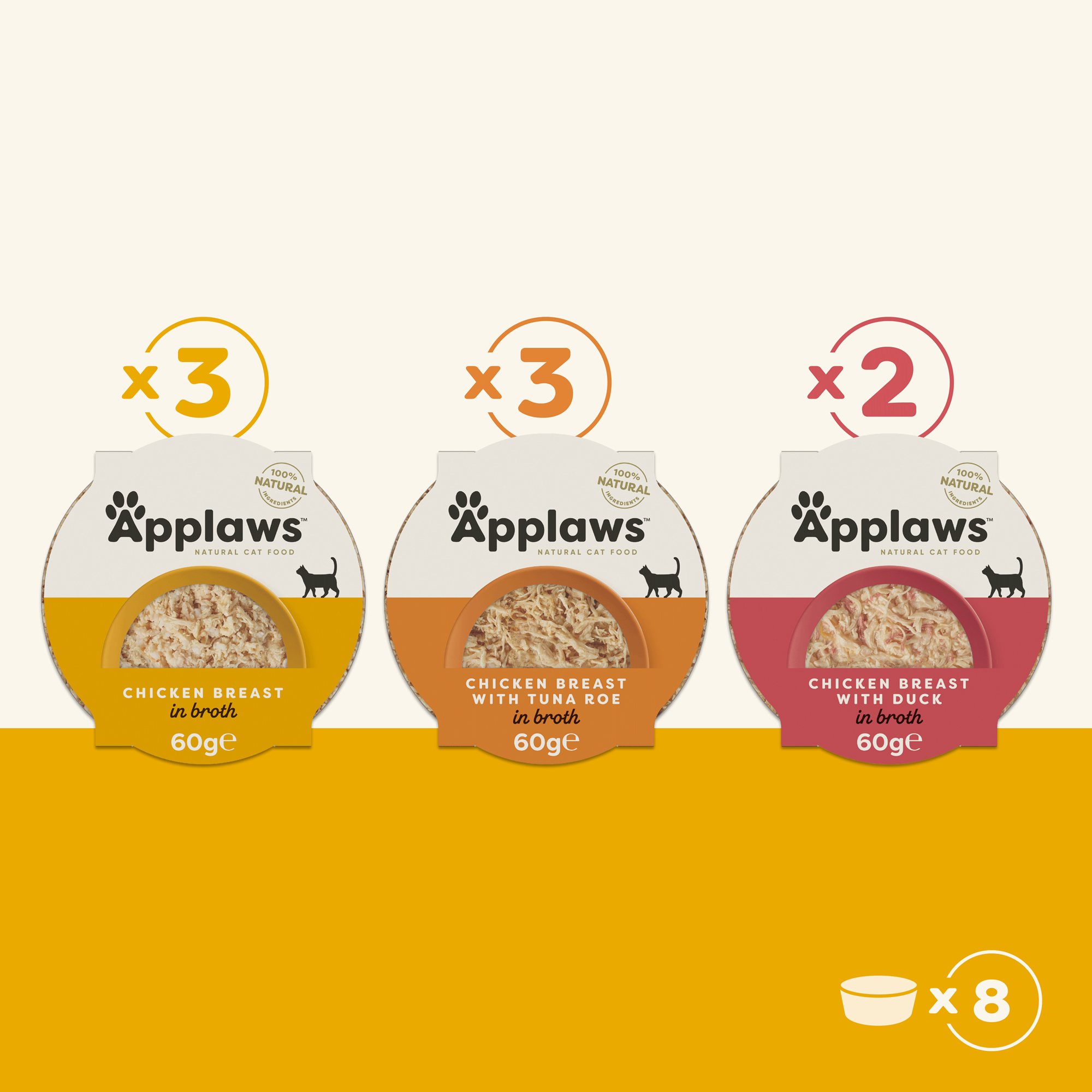 Applaws Multipack Katzenfutter - Frischebeutel - Chicken Selection