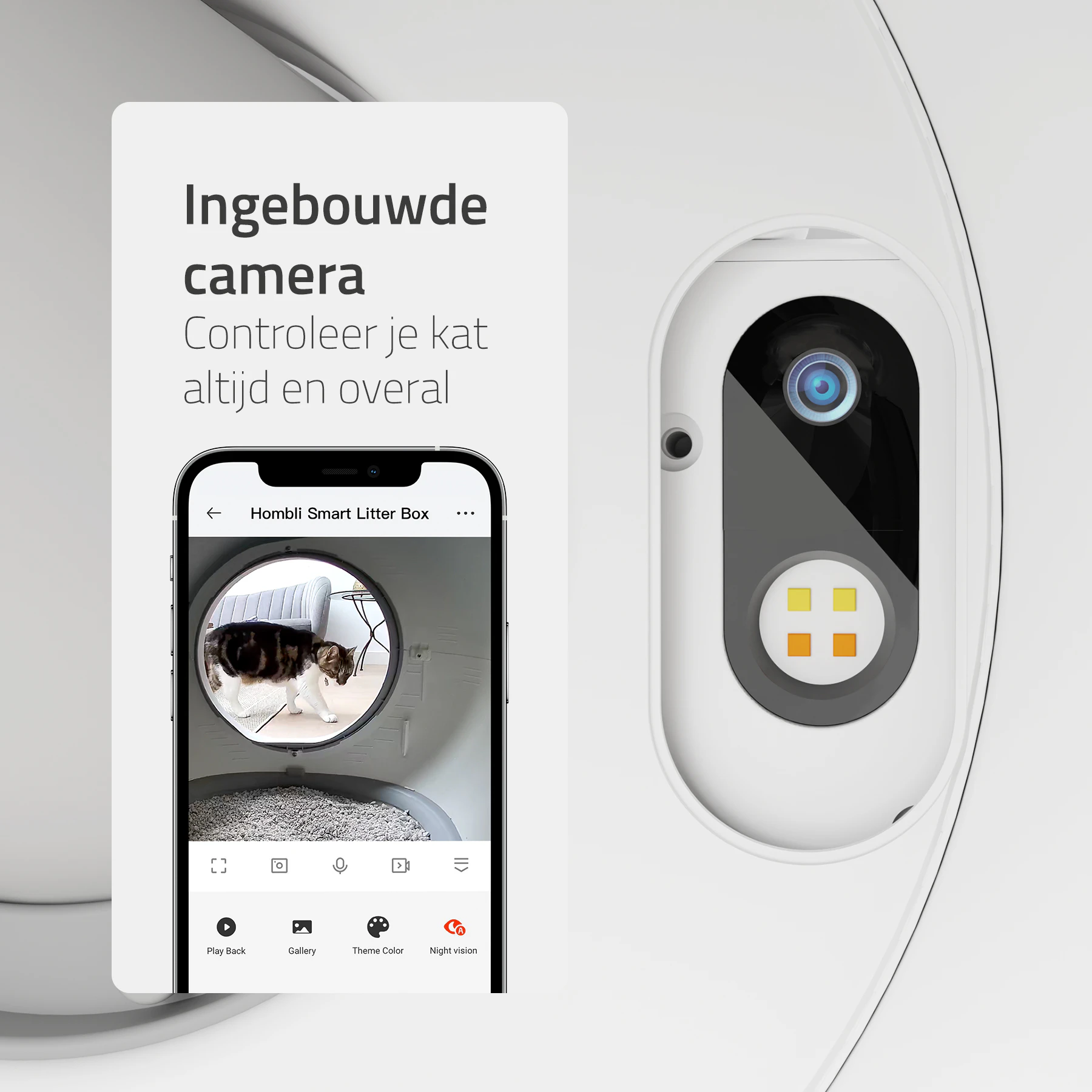 Hombli Smart Kattenbak met Camera