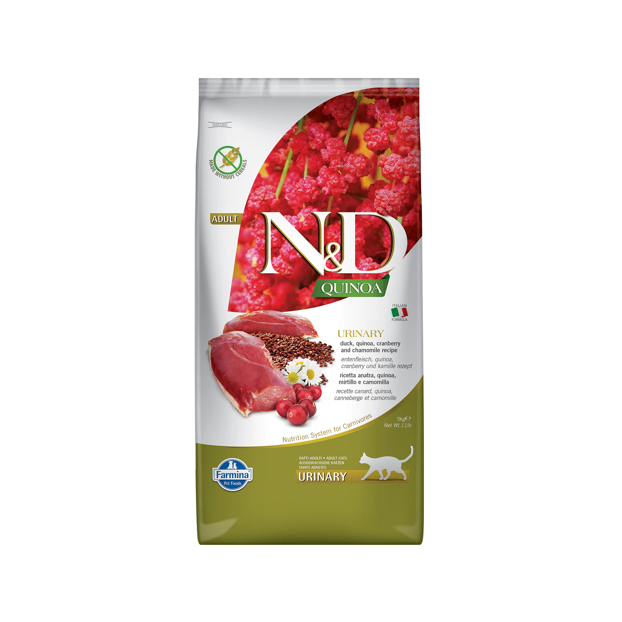 Farmina N&D Quinoa Urinary Adult Katzenfutter - Ente - 5 kg