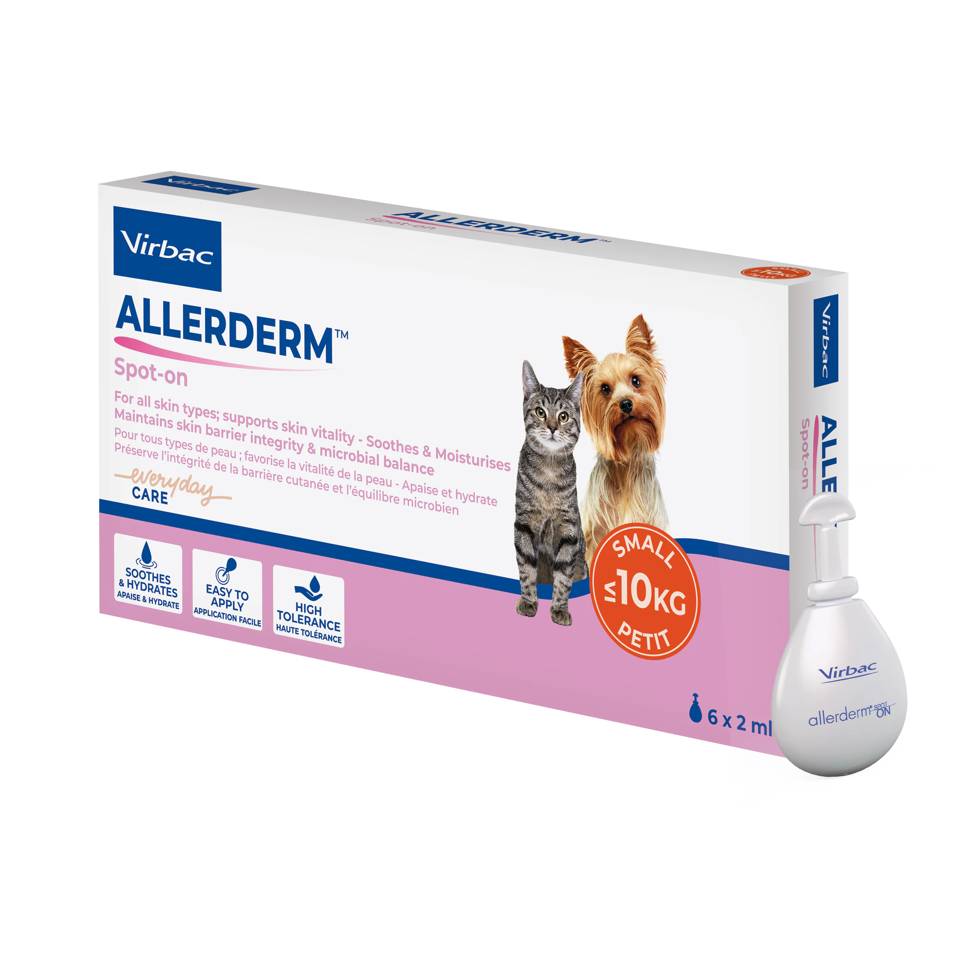 Allerderm Spot On for Petits Chiens & Chats - 6 x 2 ml