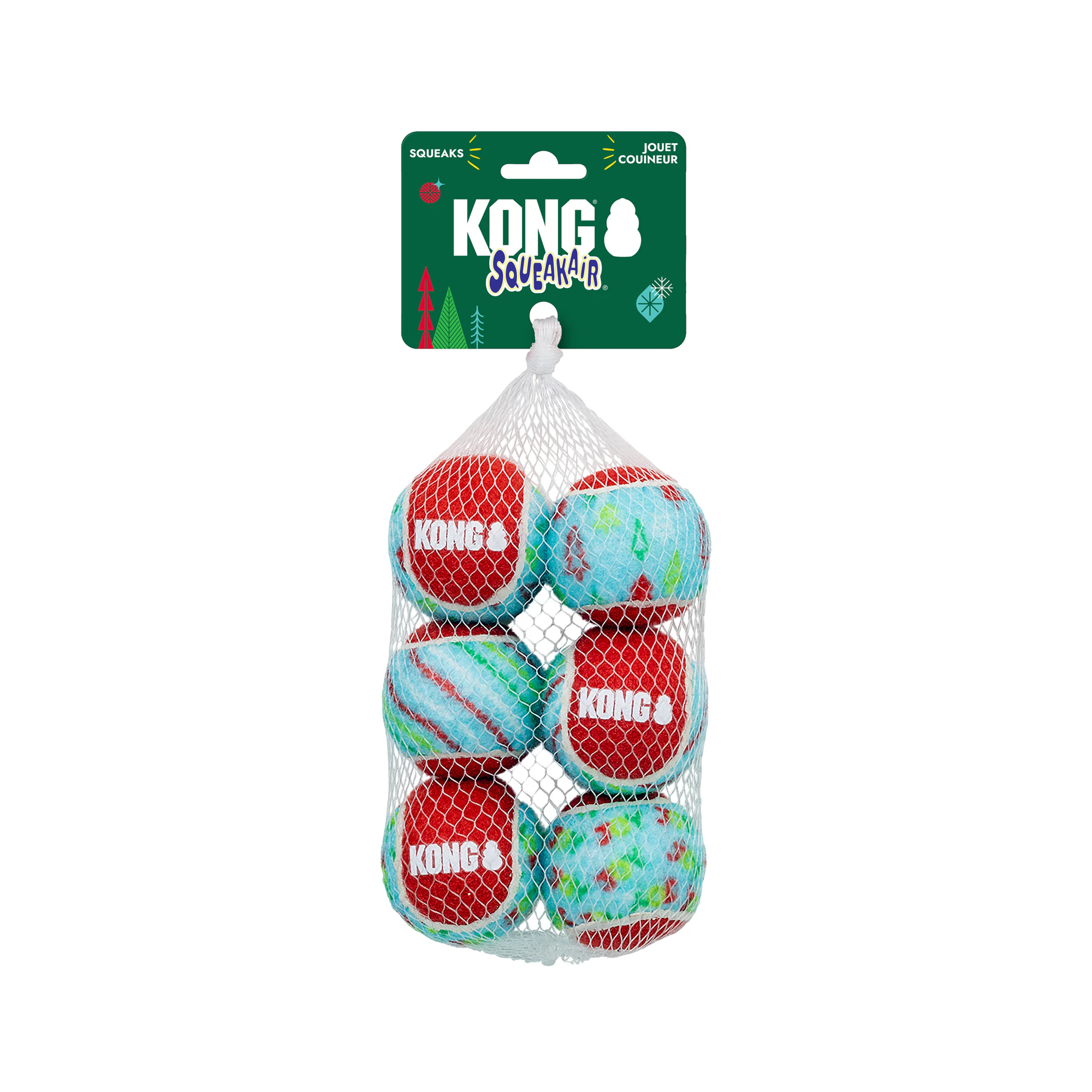 KONG Holiday Squeakair Tennisbal