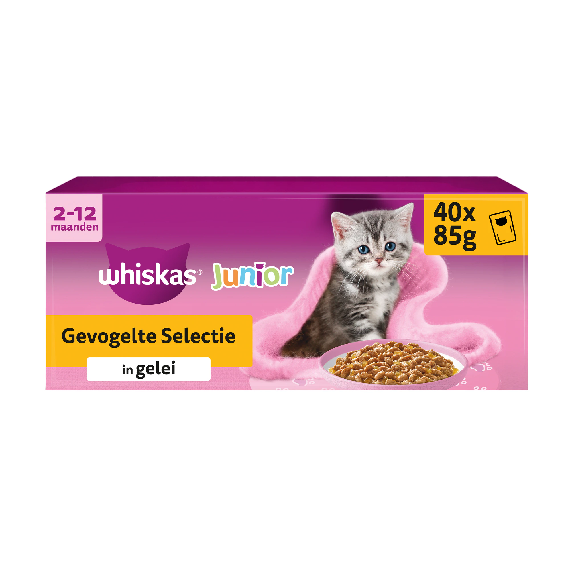 Whiskas Junior Fjerkræudvalg i gelé - Multipack