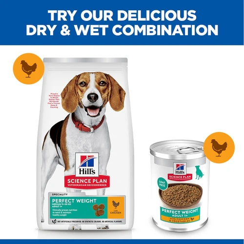 Hill's Science Plan Perfect Weight - Adult - Chicken & Vegetables - Tin