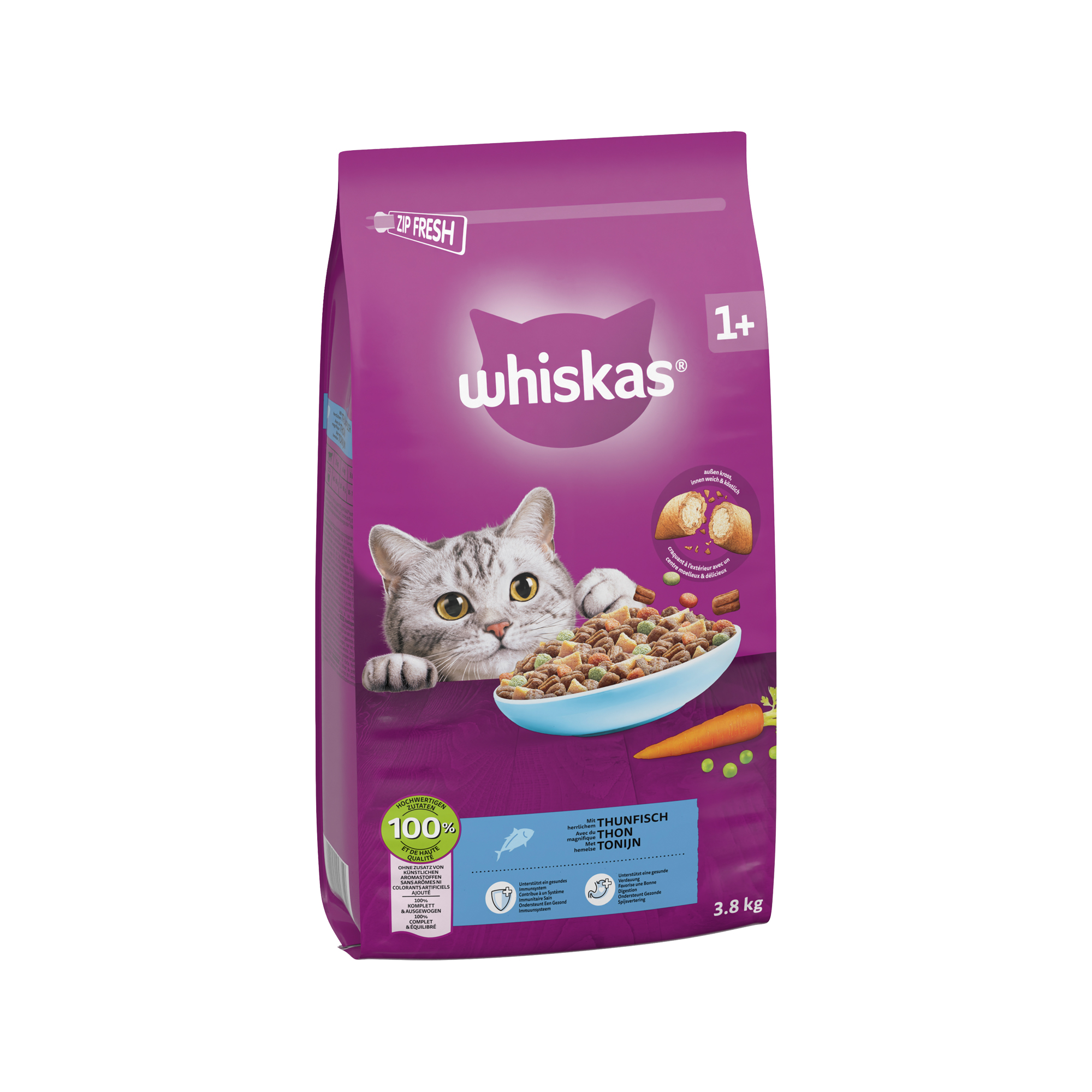 Whiskas Croquettes Chat Adulte - Thon - 3,8 kg