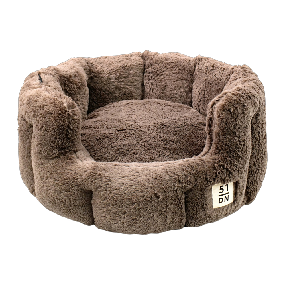 51 Degrees North Supersoft Hundebett Rund - Dunkelbraun - M