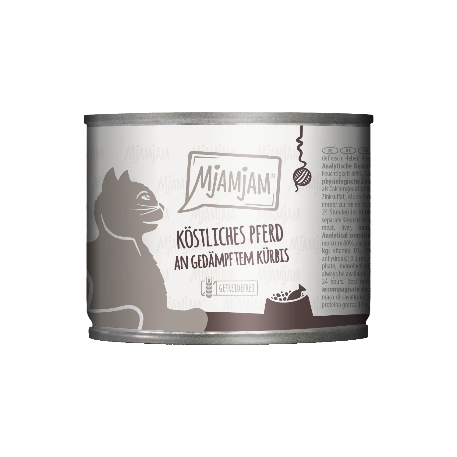 MjaMjaM Natvoer - Blik Adult Cat - Paard met pompoen - 12 x 200 g