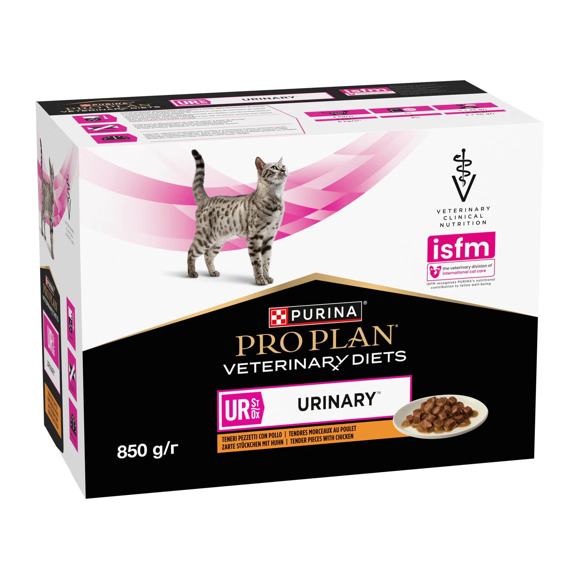 Purina Pro Plan Veterinary Diets UR Urinary - Gatto - Pouch Pollo - 10 x 85 g