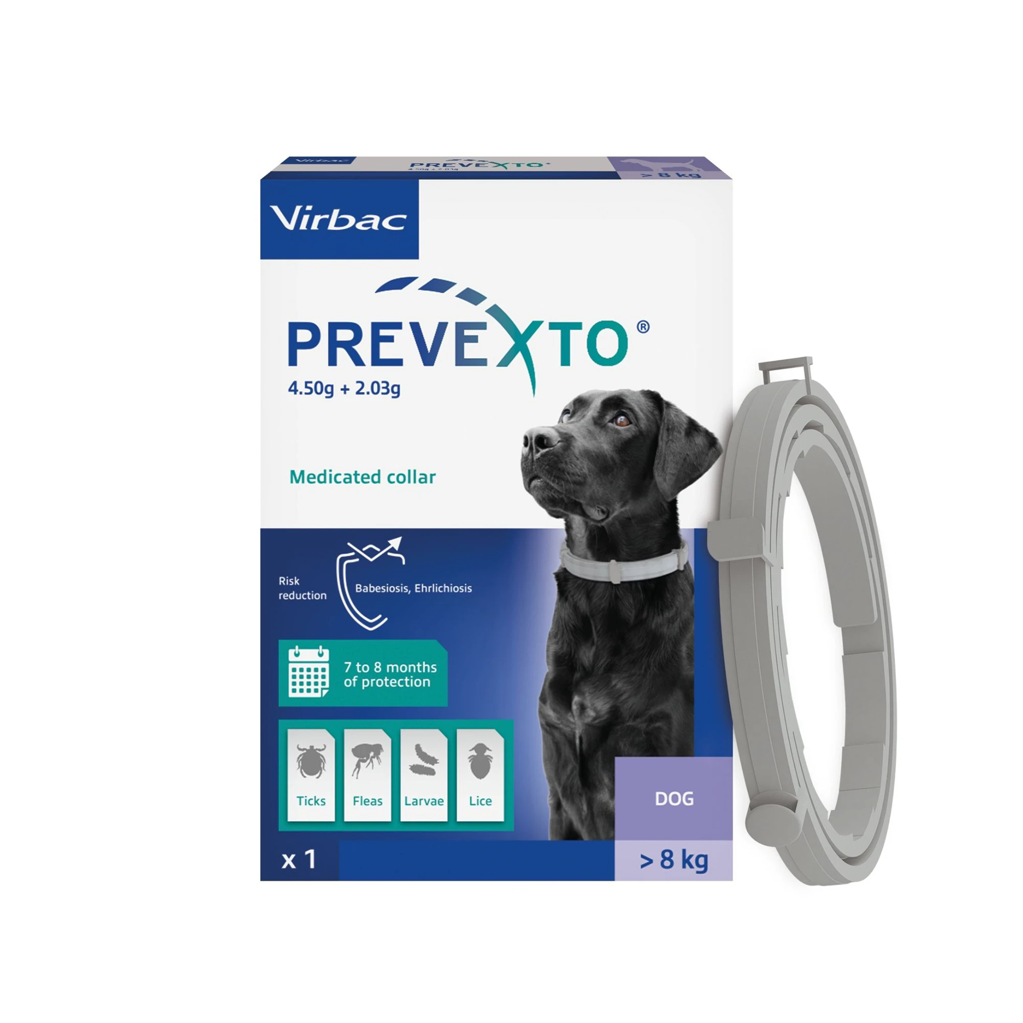 Virbac PreveXto Collare per Cani > 8 kg - 1 pezzo
