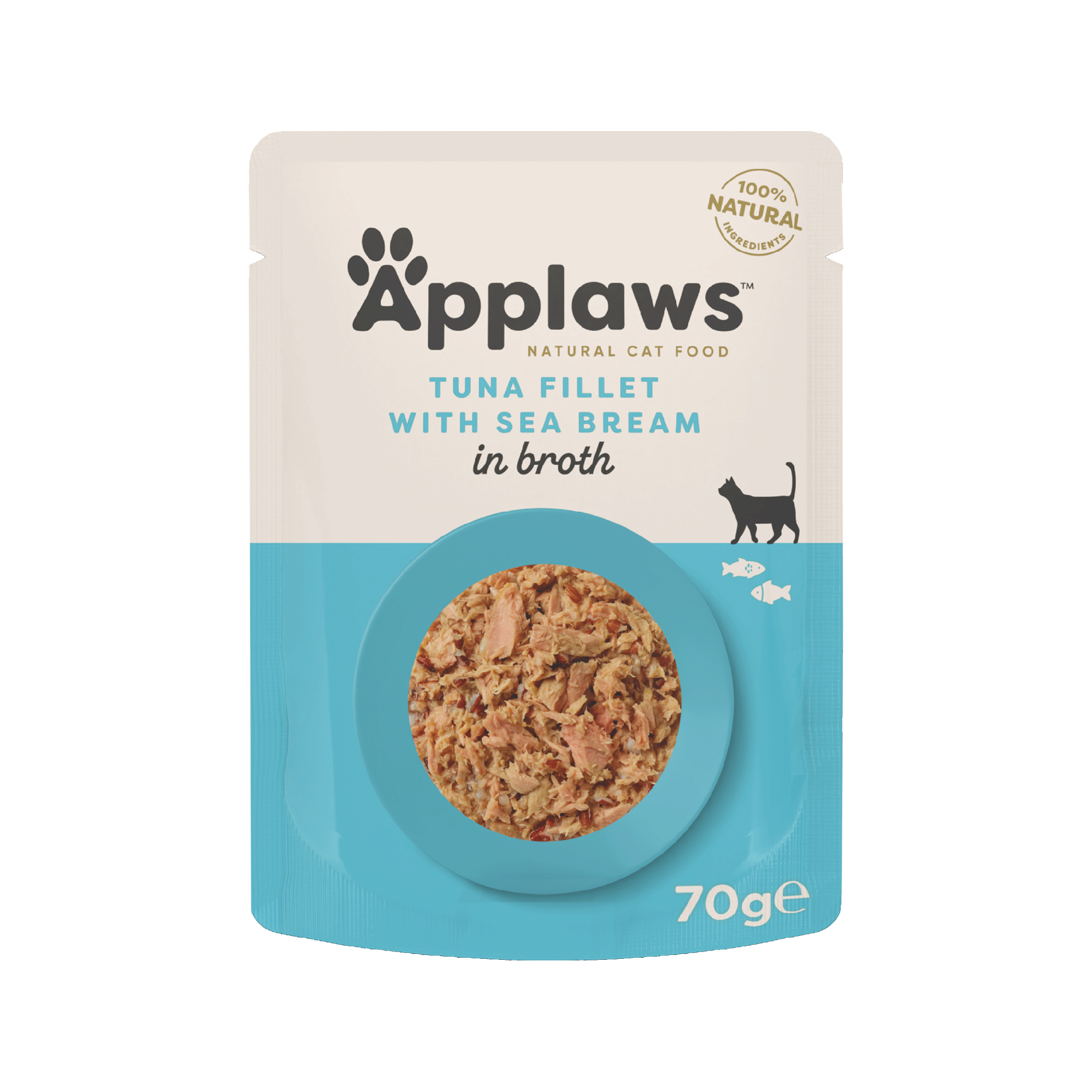 Applaws Cat Food - Tuna Fillet & Sea Bream in Broth - 12x 70g