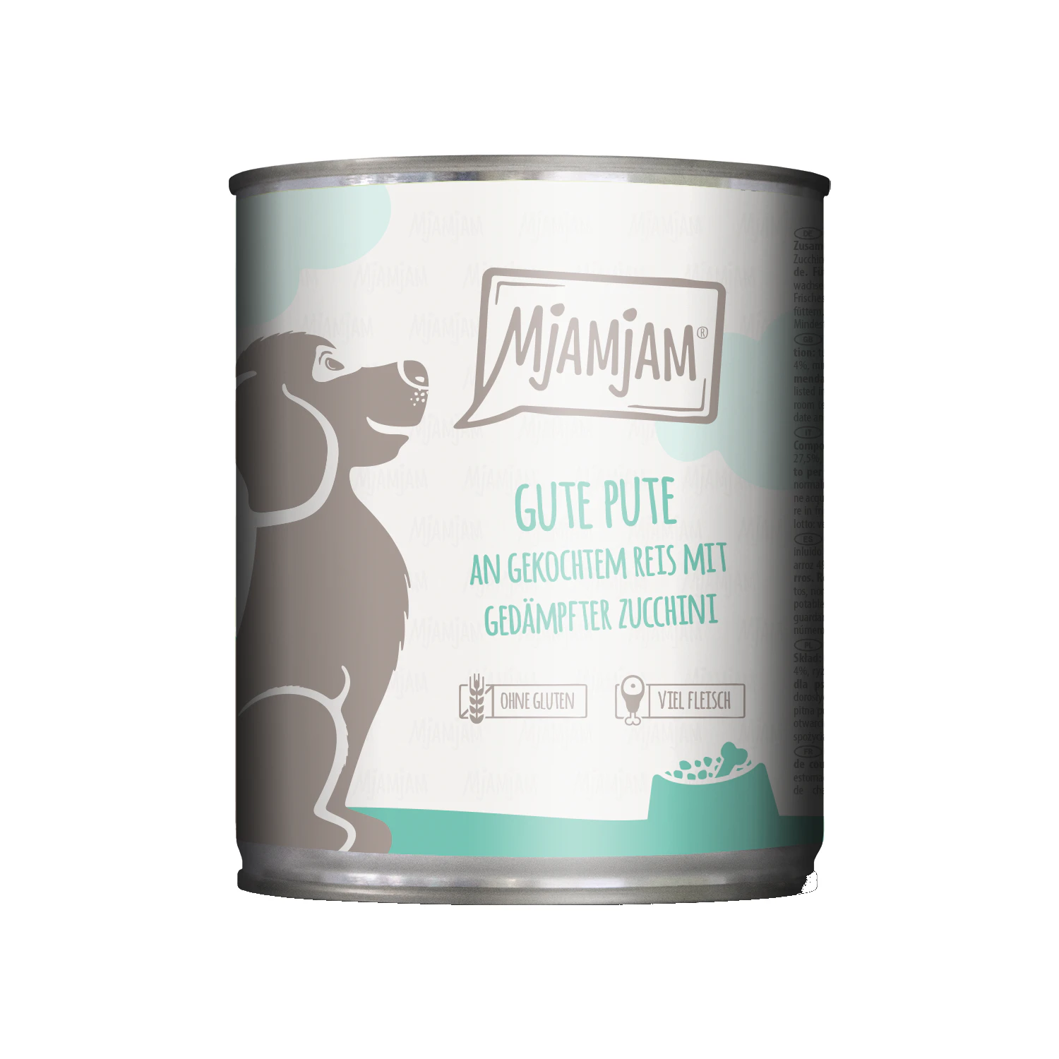MjaMjaM Wet Food - Can Adult Dog - Turkey, Rice and Courgette - 12 x 800 g