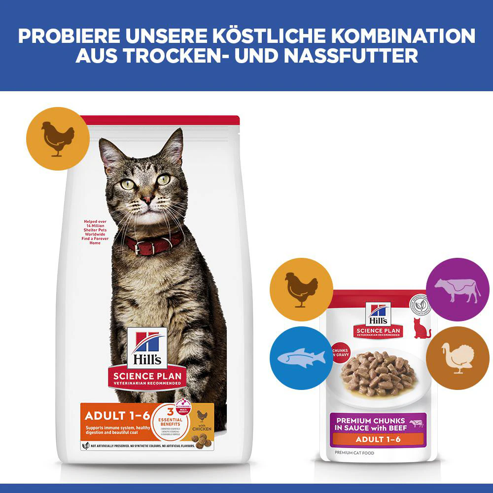 Hill's Science Plan Adult - Rindfleisch - Mahlzeit Beutel