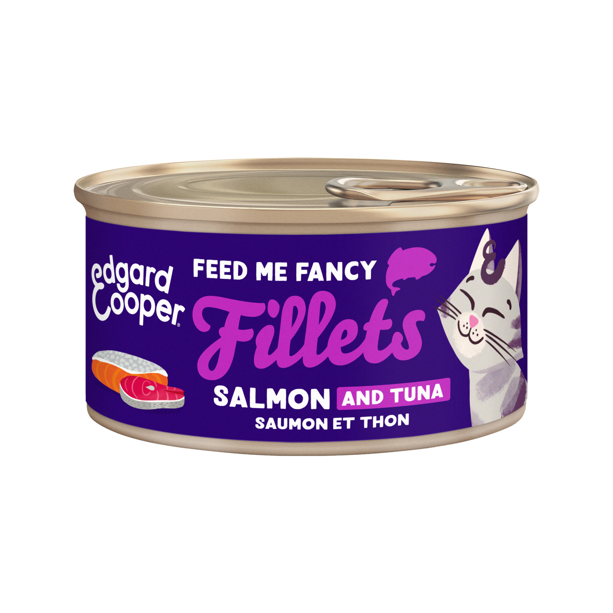 Edgard & Cooper Adult Cat - Fillets - Zalm & tonijn - 24 x 70 g
