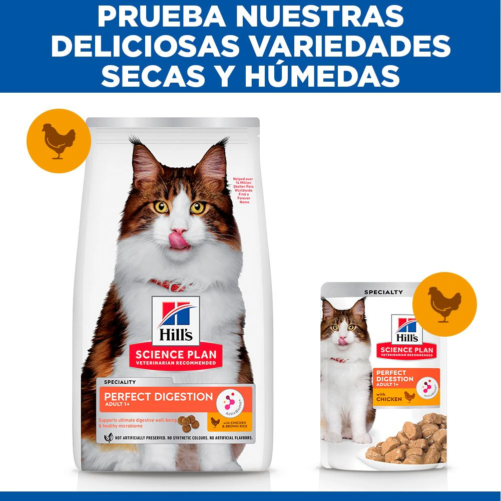 Hill's Science Plan Perfect Digestion - Adult 1+ - Pollo y Arroz Integral